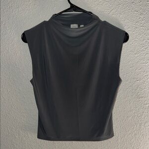 Aritzia Charcoal Mock Neck Top